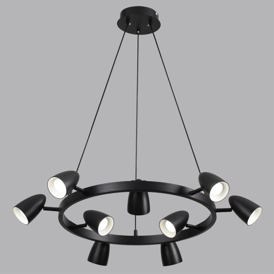Фото №9  Подвесной светильник LUMION 8237/9 COMFI LN26 256 черный, металл Светильник подвесной GU10 LED 9*7W 220V ILMINA