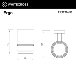 Превью фото №2  Стакан подвесной WHITECROSS Ergo ER2230NIB (брашированный никель)