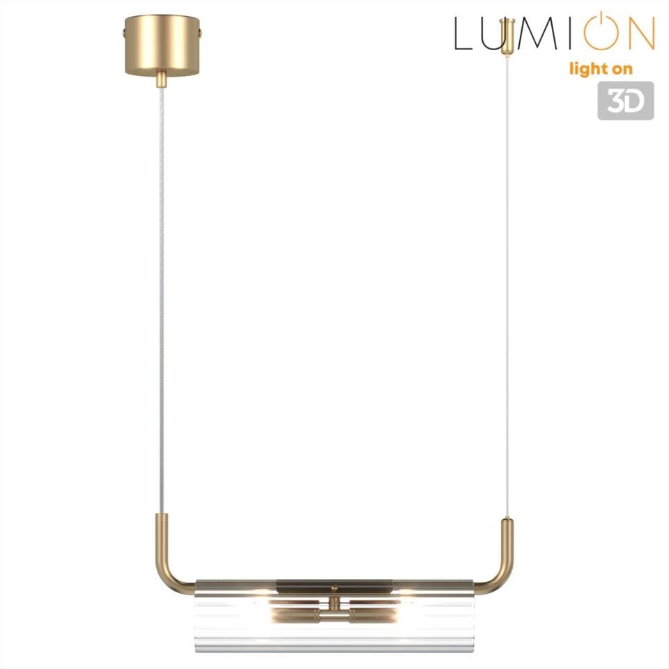 Фото №7  Подвесной светильник LUMION 6560/2 SUSPENTIONI LN26 282 золотой/прозрачный/металл/стекло Подвес G9 2*20W 220V TORONTO