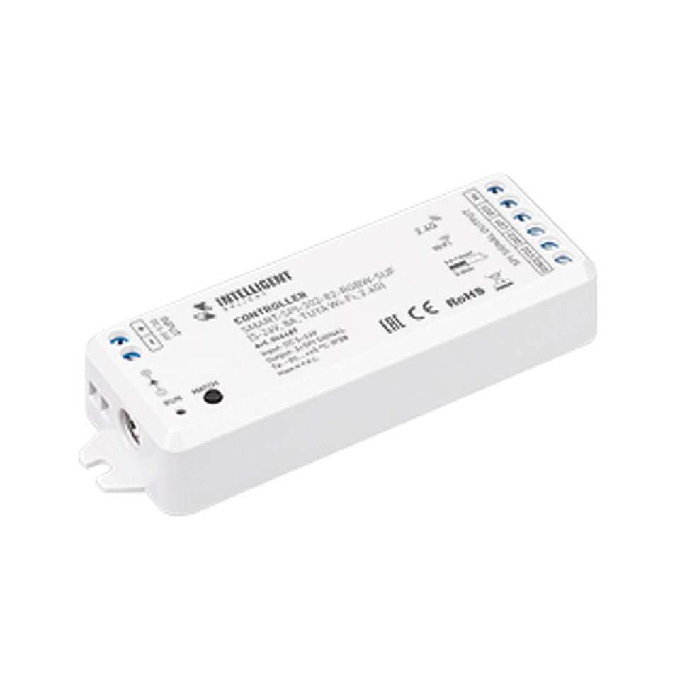Фото №1  IARL INTELLIGENT ARLIGHT Контроллер SMART-SPI-302-82-RGBW-SUF (5-24V, 8A, TUYA Wi-Fi, 2.4G) ( IP20 Пластик, 5 лет)