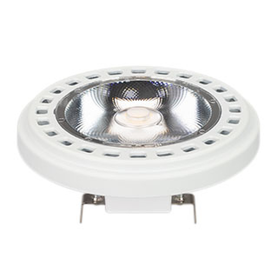 Фото №1  Лампочка Arlight Лампа AR111-UNIT-G53-15W- Warm3000 (WH, 24 deg, 12V) ( Металл)
