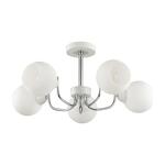 Превью фото №1  Люстра LUMION 5641/5C COMFI LN23  белый, хром Люстра потолочная E27 5*60W 220V BLISS