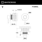 Превью фото №3  Смеситель скрытого монтажа на 1 потребитель WHITECROSS Y Y1245GL (золото)