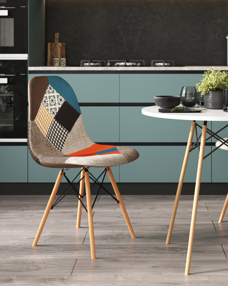 Фото №10  Стул Eames DSW пэчворк