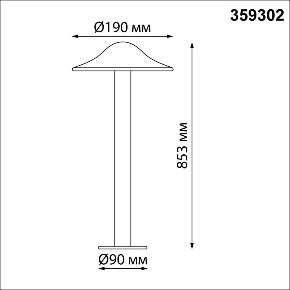 Фото №7  NOVOTECH 359302 STREET NT24 650 черный Светильник ландшафтный IP65 LED 7W 4000K 175-265V FUNG