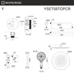 Превью фото №3  Термостатическая душевая система скрытого монтажа WHITECROSS Y YSET08TOPCR (хром)
