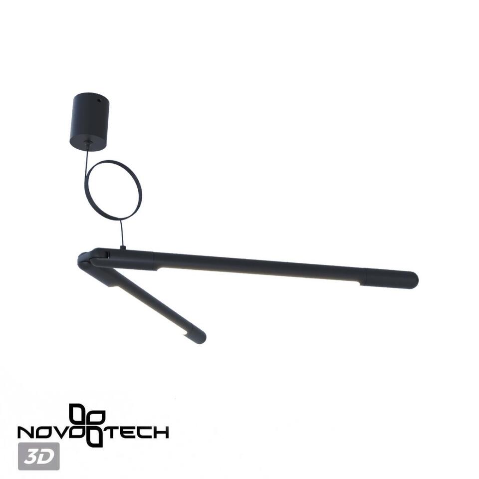 Фото №5  NOVOTECH 359387 KONST NT24 041 черный База накладная для ввода питания с гибким угловым соединителем «L» и проводом-подвесом (длина провода – 2м) IP20 48V GLAT