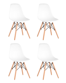 Фото Стул Eames Style DSW белый x4 (разборный каркас)