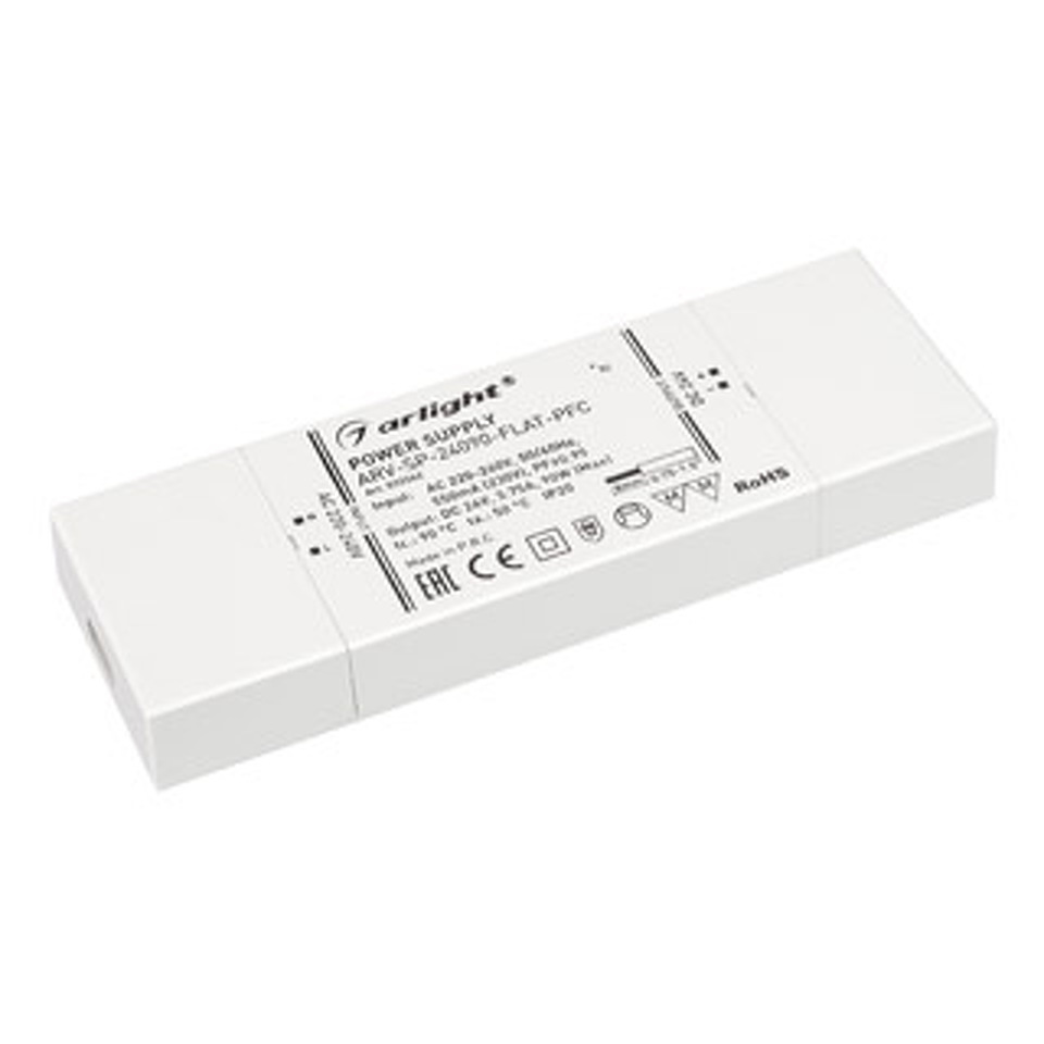 Фото №1  Arlight Блок питания ARV-SP-24090-FLAT-PFC (24V, 3.75A, 90W) ( IP20 Пластик, 5 лет)