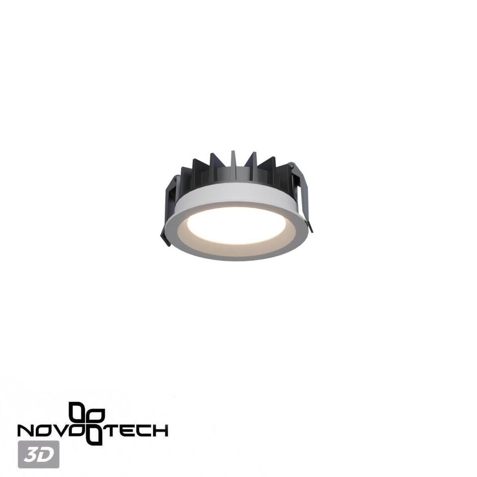 Фото №8  NOVOTECH 359844 WIR NT25 504 белый Светильник встраиваемый с переключателем цв. температуры IP44 LED 15W 220-240V 2700К\3200К\4000К FLUO