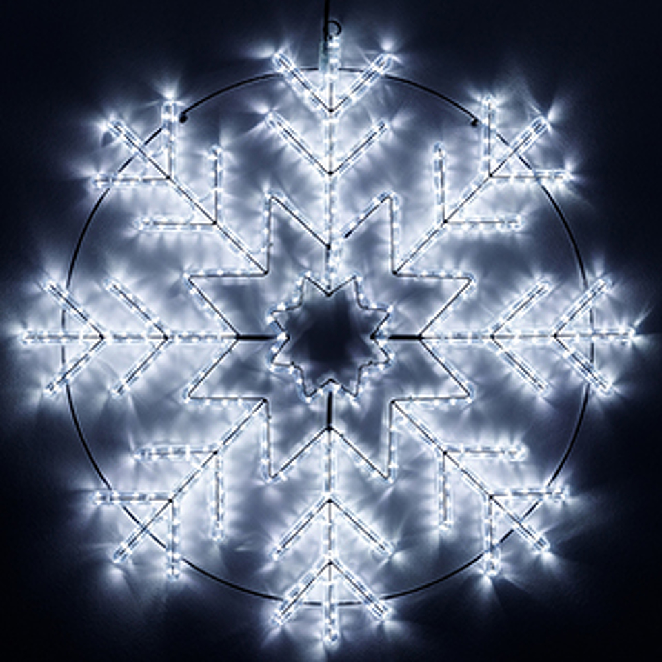 Фото №1  Ardecoled Фигура светодиодная ARD-SNOWFLAKE-M8-950x950-540LED White (230V, 33W) ( IP65)