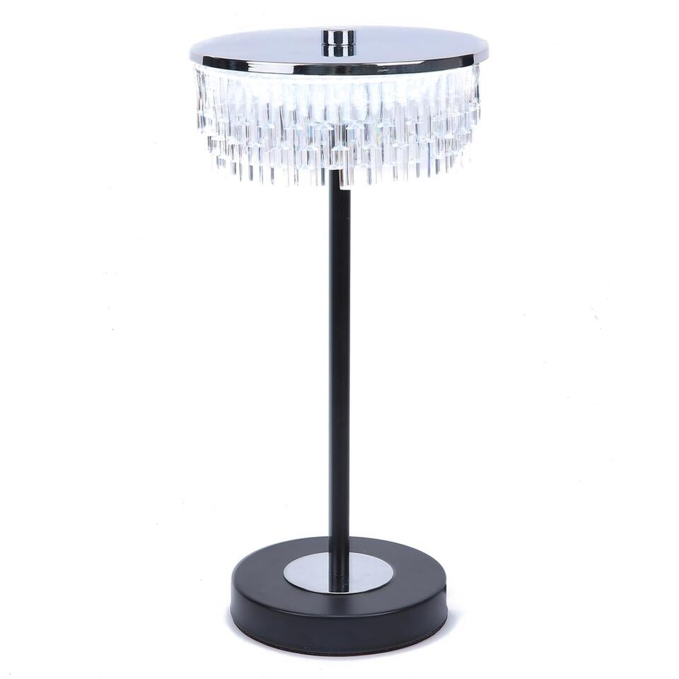 Фото №8  Настольная лампа LUMION 8204/1TL LEDIO LN26 531 серебро/черный/прозрачный, металл/акрил Настольная лампа LED 7W 4000К 220V SATIANA