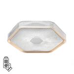 Превью фото №1  SONEX 7746/48L PIKO LED SN 000 Светильник металл/пластик/прозрачный/золотистый LED 48Вт 3000-4000-6000K 425х385 IP20 пульт ДУ SPARKS