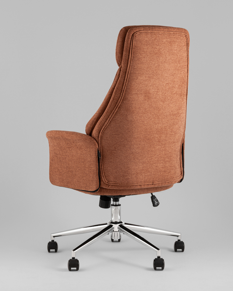 Фото №10  Кресло офисное TopChairs Neoma терракотовый ткань