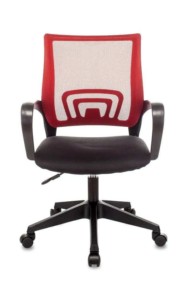 Фото №6  Кресло Кресло офисное TopChairs ST-Basic сетка/ткань красный