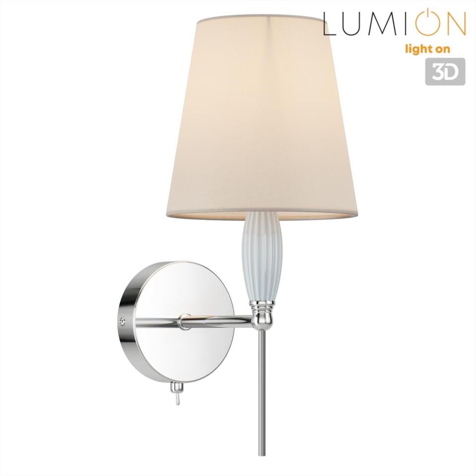 Фото №7  LUMION 8279/1W CLASSI LN26 054 хром/серый, металл/керамика/текстиль Бра Е14 1*40W 220V KARMEN