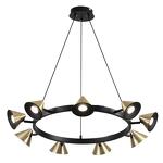 Превью фото №7  Подвесной светильник LUMION 8233/9 COMFI LN26 255 черный/золото, металл Подвесной светильник GU10 LED 9*7W 220V LAMINA