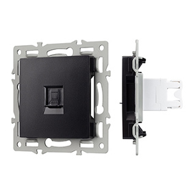 Фото Arlight Механизм компьютерной розетки SCT-MPC1-PL-BK (RJ-45, CAT6) ( -)