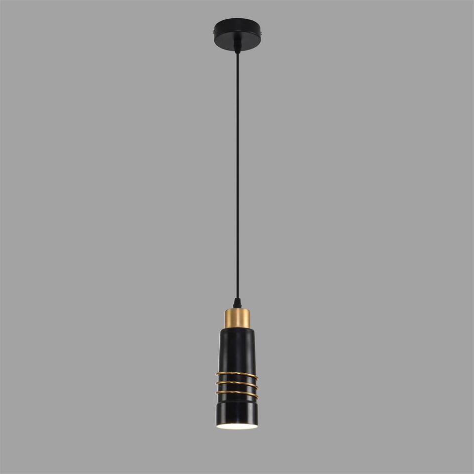 Фото №6  Подвесной светильник LUMION 8361/1A MODERNI LN26 523 золото/черный металл/керамика Подвес E27 60W 220V LILO