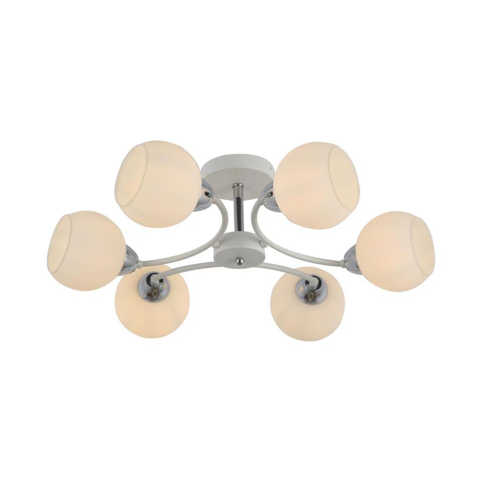 Фото №2  Люстра LUMION 5647/6C COMFI LN23 000  белый, хром Люстра потолочная E27 6*60W 220V KODI