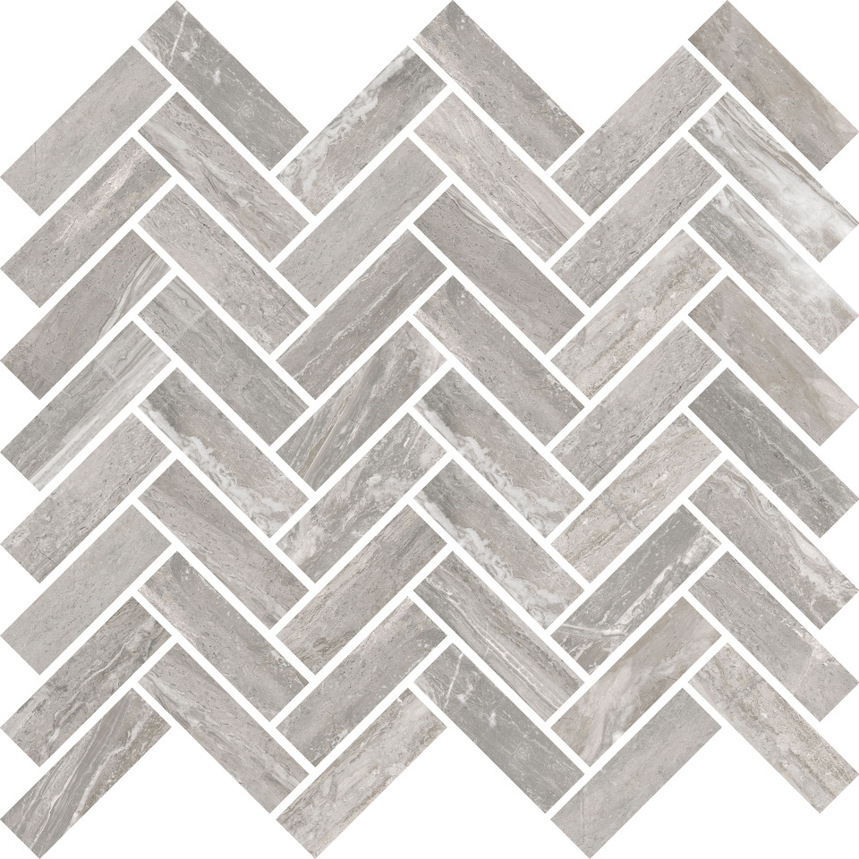 Фото №1  Мозаика ABK Мозаика SENSI MOS CHEVRON ARABESQUE SILVER 30X30