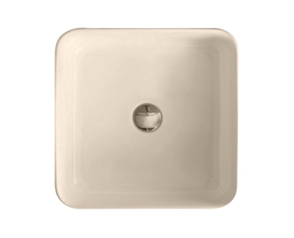 Фото №7  Раковина 40886 / PKU Althea Kuadro раковина накладная 40x40  Матовый бежевый Plus-Ton®