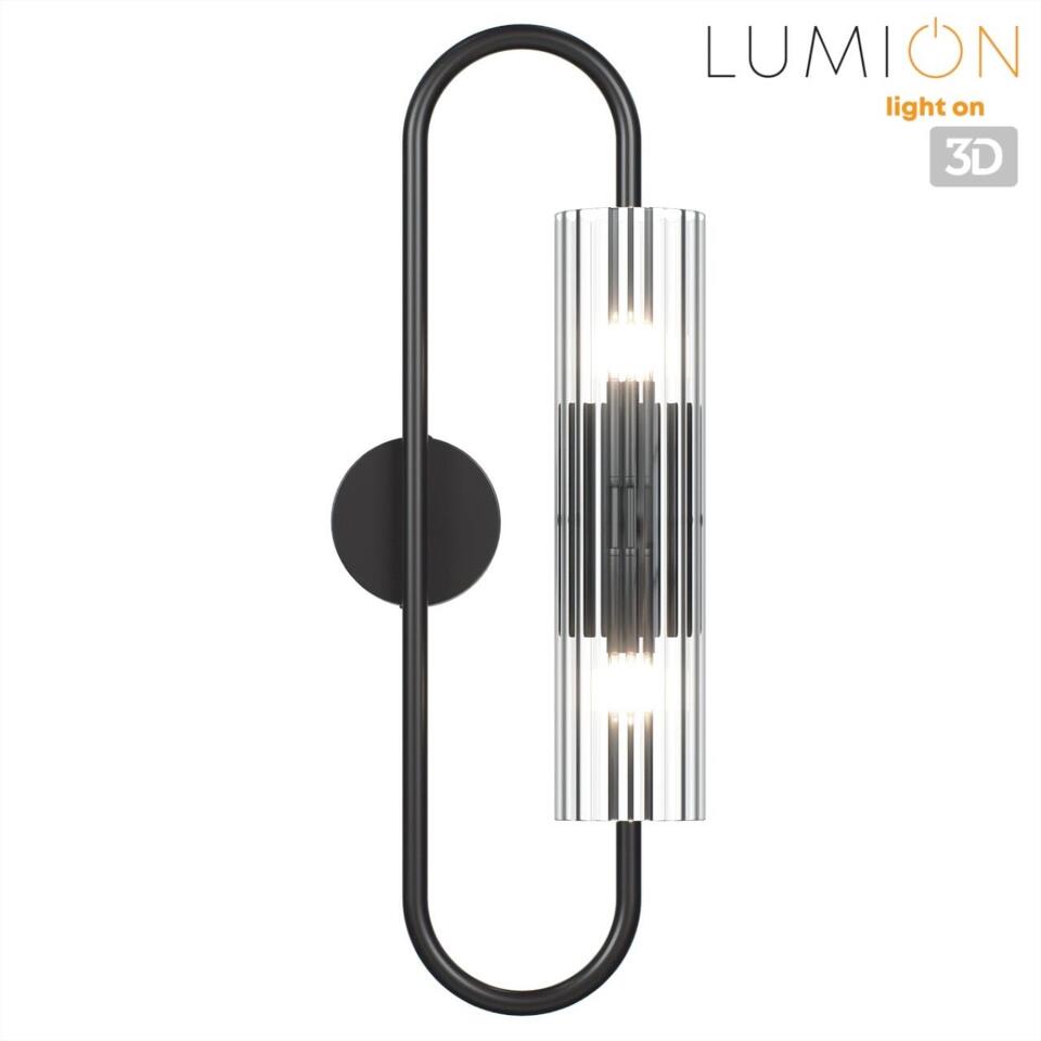 Фото №6  LUMION 6561/2W SUSPENTIONI LN26 283 черный/прозрачный/металл/стекло Бра G9 2*20W 220V TORONTO