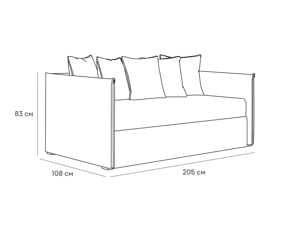 Фото №10  Кровать OGOGOHOME Кровать-кушетка Milano