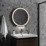 Превью фото №3  Watersense Зеркало Lina Supernova Black D60, LED подсветка, сенсор, антипар T20122
