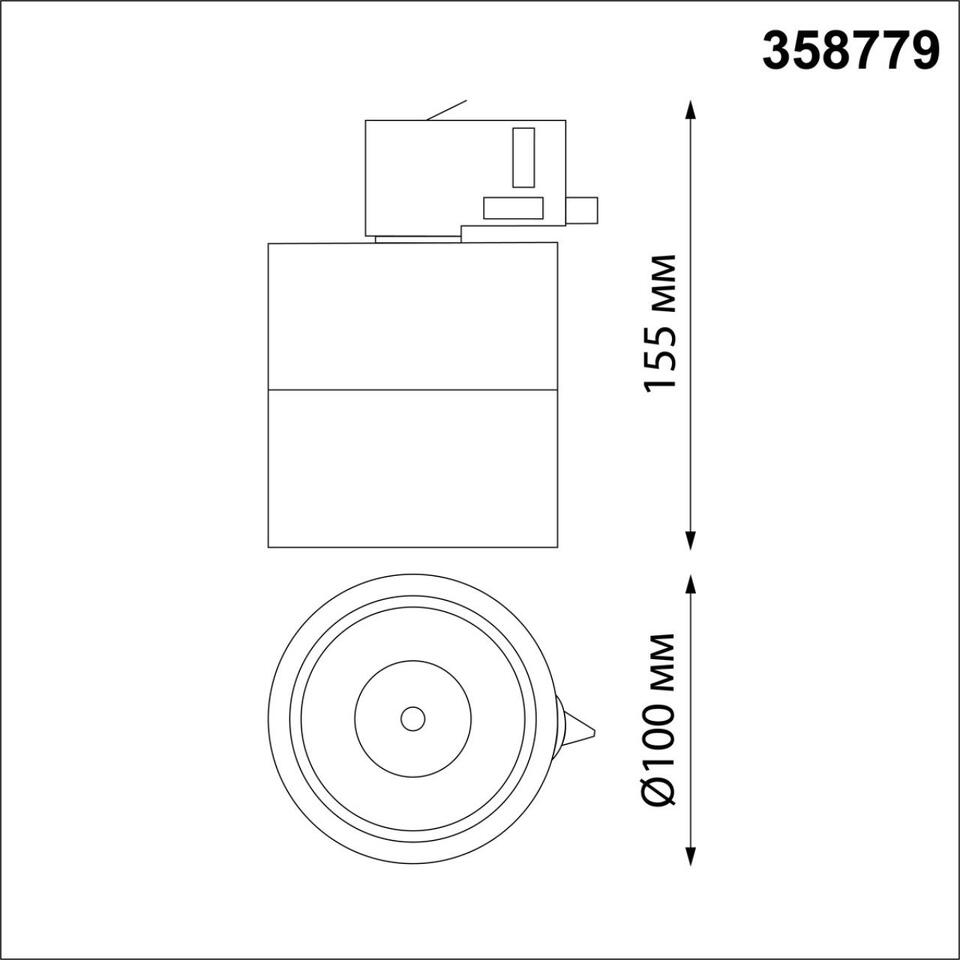 Фото №5  NOVOTECH 358779 PORT NT21 270 черный Трехфазный трековый светодиодный светильник IP20 LED 15W 4000K 1300Лм 100-265V GRODA