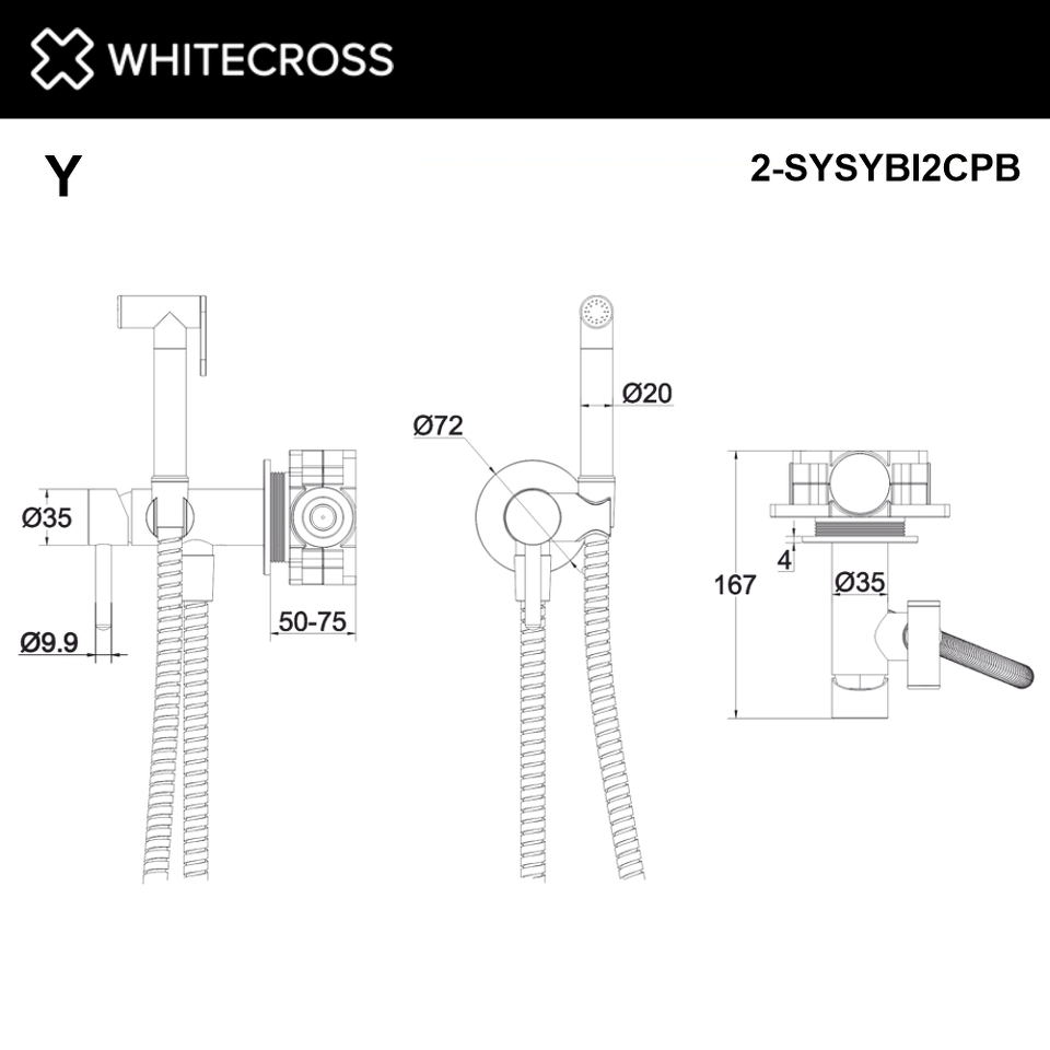 Фото №3  Внешняя часть WHITECROSS SYSYBI2CPB (брашированная медь)