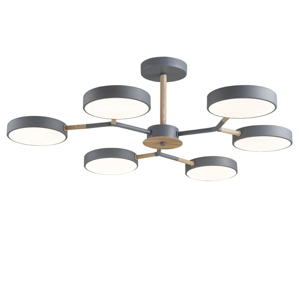 Фото №4  Люстра LUMION 5651/99CL LEDIO LN26 347 серый, дерево Люстра потолочная LED 108W  3000/4000/6000К 220V BRAD
