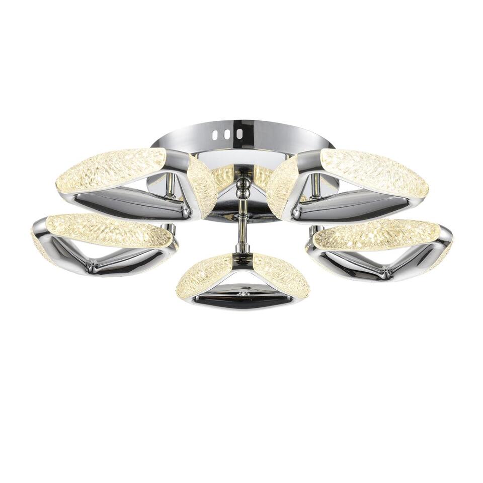 Фото №10  Люстра LUMION 8239/5CL LEDIO LN25 000 хром, металл/пластик Люстра потолочная с ПДУ LED 65W 3000-6000K 220V RUANA