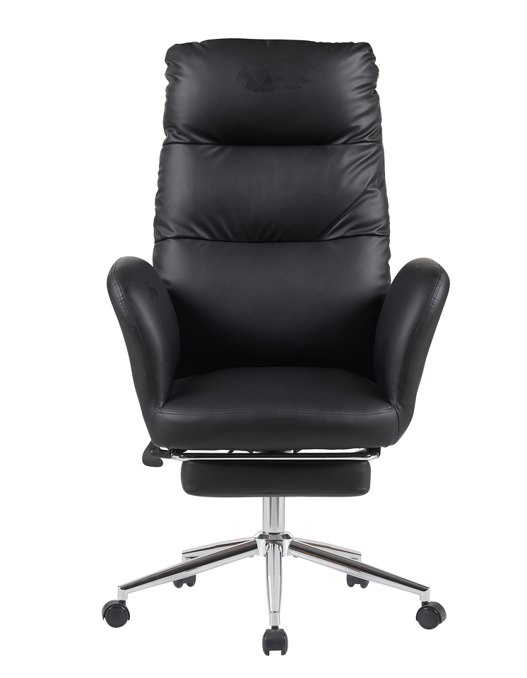 Фото №5  Кресло Кресло руководителя TopChairs Solid с оттоманкой черный