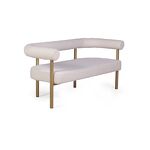 Превью фото №1  Диван Top concept Диван Бигги, букле Turin ivory / опоры золото