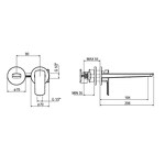 Превью фото №2  563281XX Palazzani Mis внешняя часть смесителя для раковины Латунь шлифованная, PVD 84