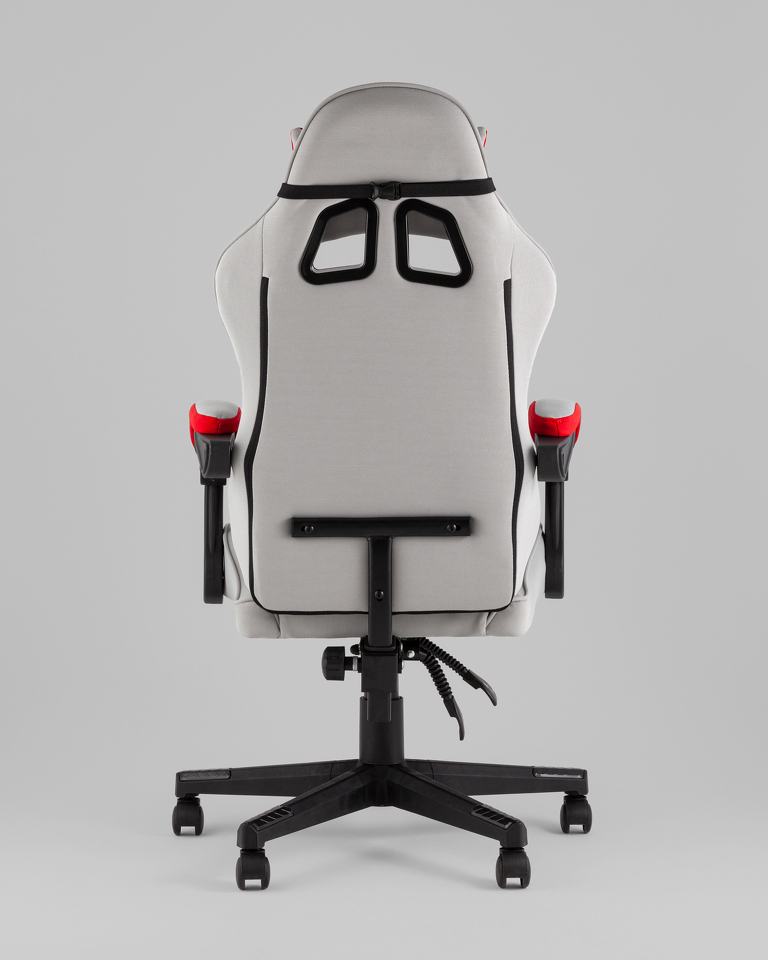 Фото №10  Кресло Кресло спортивное TopChairs Phantom ткань серо-красный