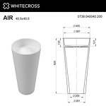 Превью фото №6  Раковина Умывальник WHITECROSS Air D=40,5 (белый мат) иск. камень