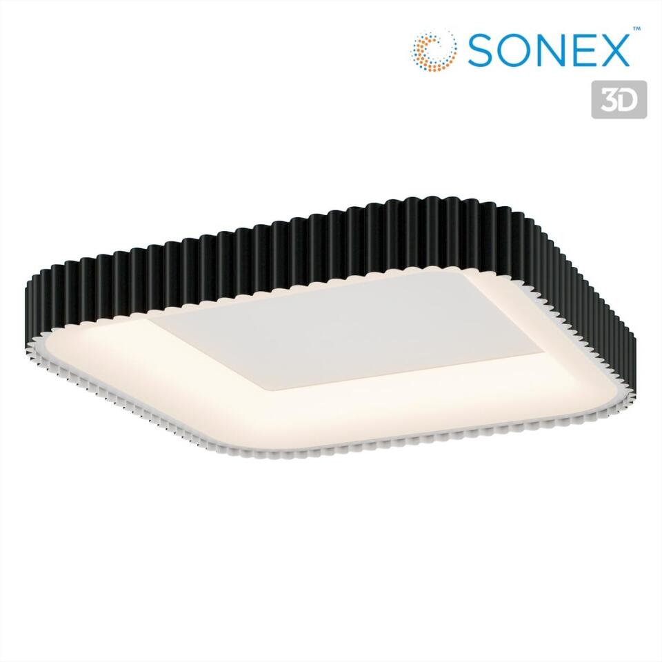 Фото №10  SONEX 7768/56L AVRA LED SN 578 Светильник металл/белый/черный LED (56Вт+14Вт) 3000-6000K 500х500 IP43 пульт ДУ+подсветка SHARMEL