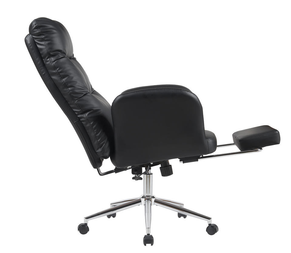 Фото №5  Кресло Кресло руководителя TopChairs Solid с оттоманкой черный