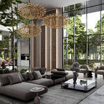 Превью фото №5  Подвесной светильник 9027-75 Gold Подвесной светильник LOFT IT Raimond