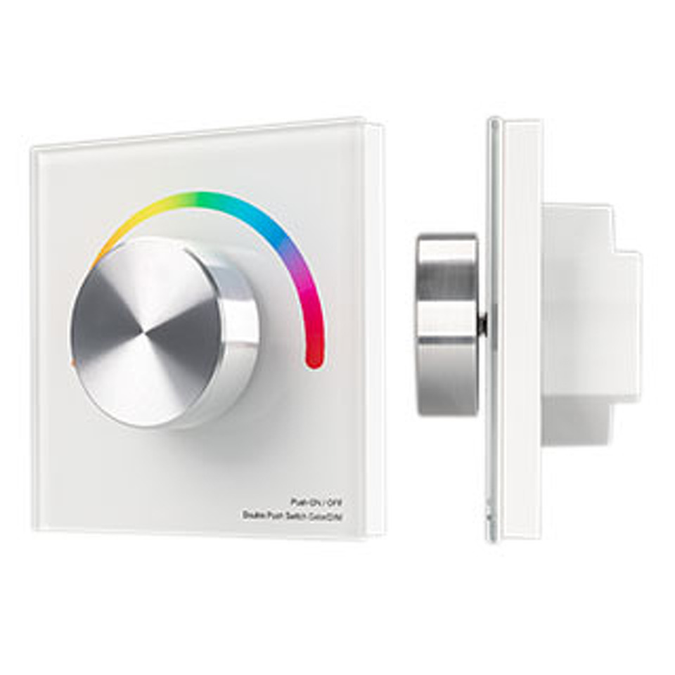 Фото №1  Arlight Панель SMART-P5-RGB-G-IN White (3V, Rotary, 2.4G) ( IP20 Пластик, 5 лет)