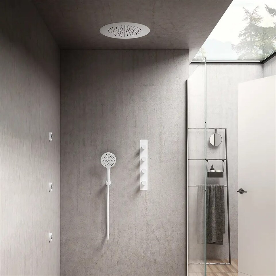 Фото №5  SF053AXX AQUAelite Pop/INstile верхний душ потолочного крепления с 1 режимом, 400 мм Нержавеющая сталь шлиф., 03Q/5353