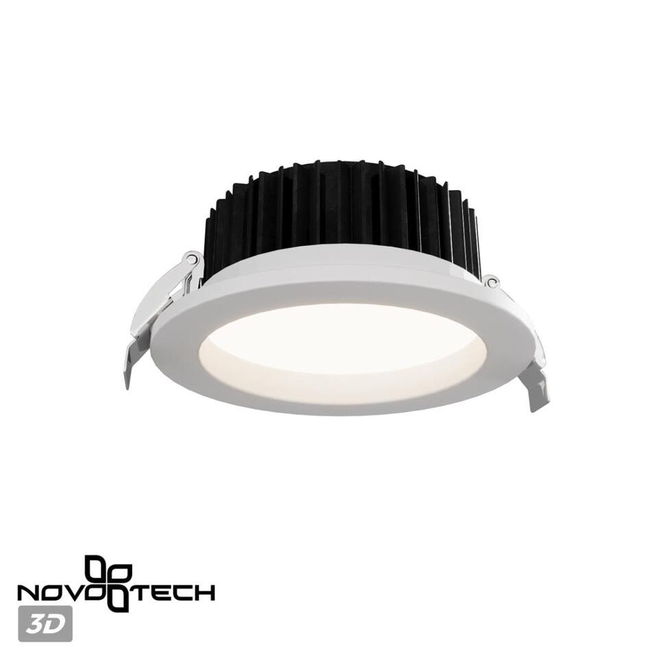 Фото №7  NOVOTECH 359413 SPOT NT24 440 белый Светильник встраиваемый с переключателем цв. температуры IP44 LED 10W 170-265V 3000К\4000К\6000К DRUM
