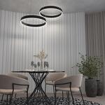 Превью фото №3  Подвесной светильник NOVOTECH 358959 OVER NT22 298 черный Светильник подвесной диммируемый, в комплекте пульт ДУ (2.4G) IP20 LED 3000К~6000К 50W 220V ITER