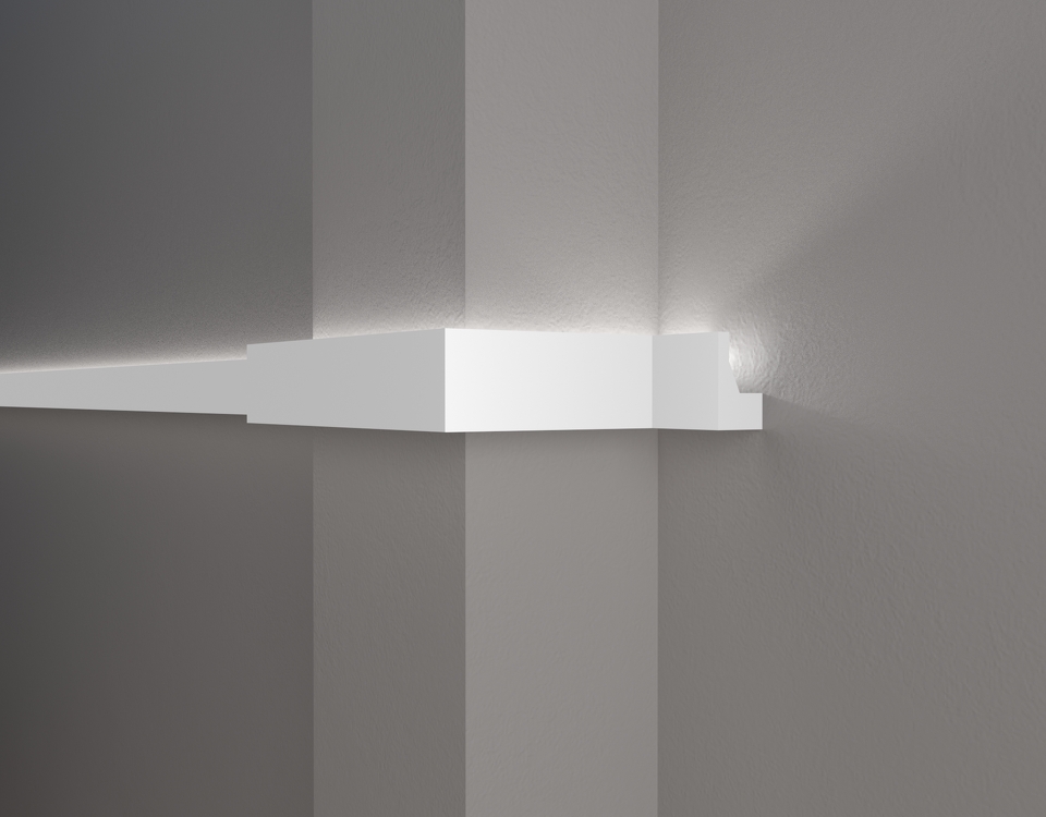 Фото №3  Молдинг Decor-dizayn DD616/Молдинг с отражателем (40х25x2000мм)/38, шт