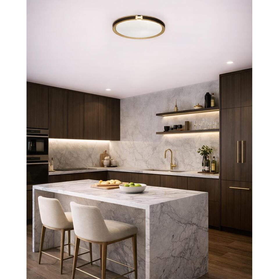Фото №7  SONEX 7667/DL COLOR SN 132 Светильник пластик/белый/черный/золотой LED 48Вт 4000К D405 IP43 FAVEMO BLACK