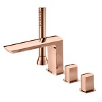 Превью фото №1  011394XX Palazzani Mis врезной смеситель для ванны и душа Розовое золото шлиф., PVD 86