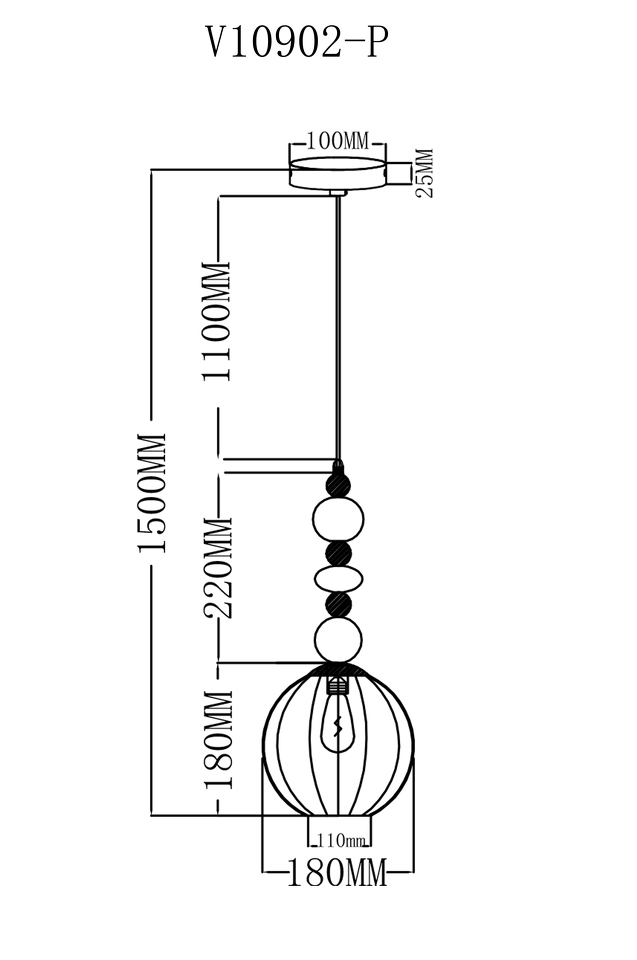 Фото №7  Подвесной светильник Светильник подвесной Moderli V10902-P Charm
