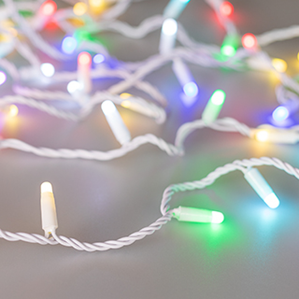 Фото №1  Ardecoled Светодиодная гирлянда ARD-STRING-CLASSIC-10000-WHITE-100LED-MILK-SYNC RGB (230V, 6.5W) ( IP65)